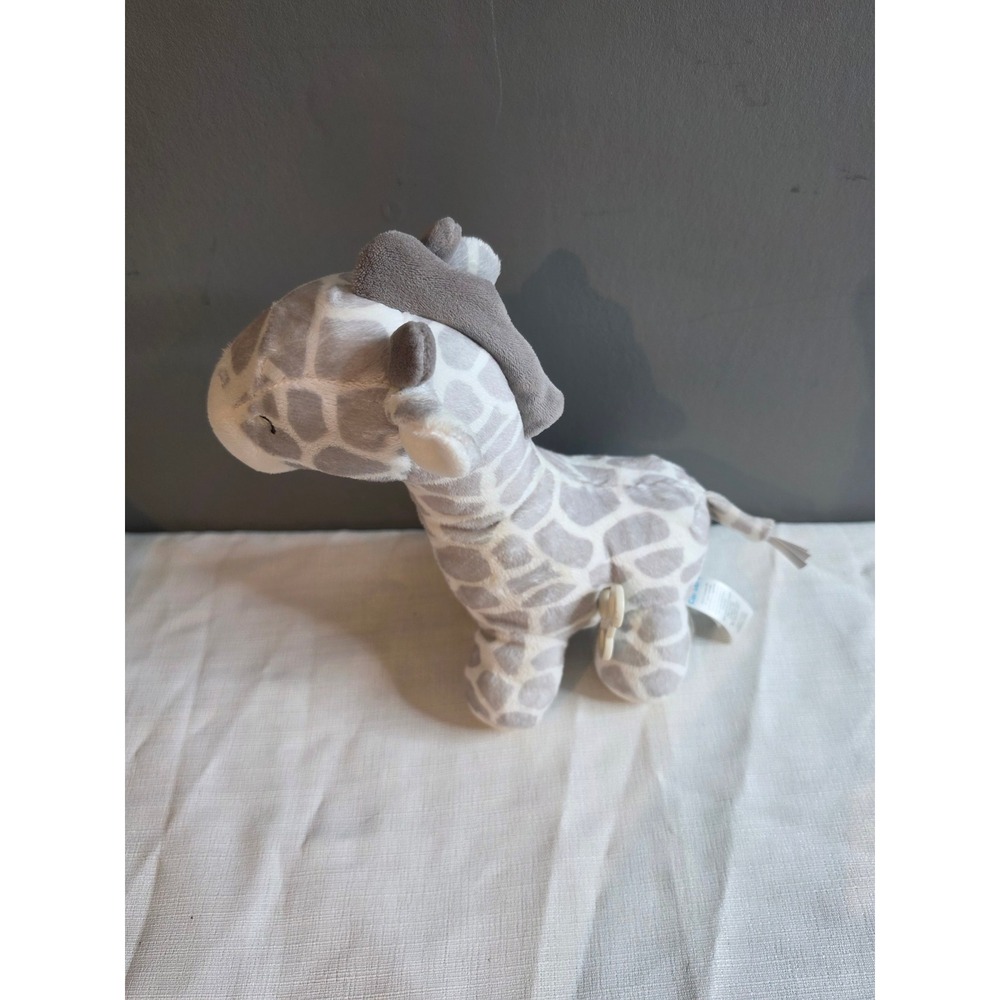 Carters Grey White Spotted Musical Wind Up Giraffe Plush Toy Soothing Nursery